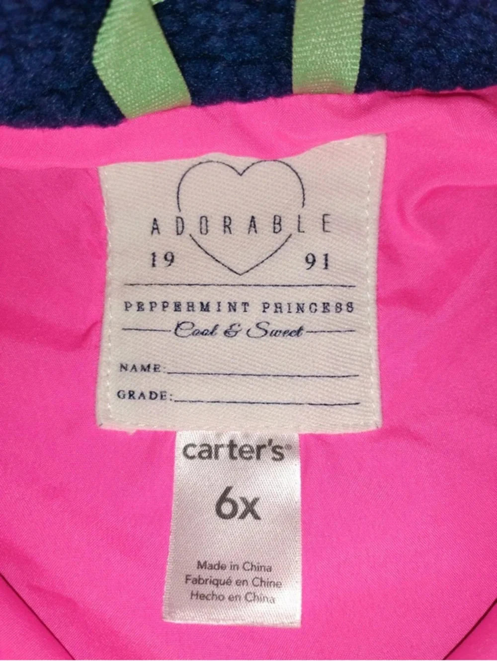 Girls carters fleece vest